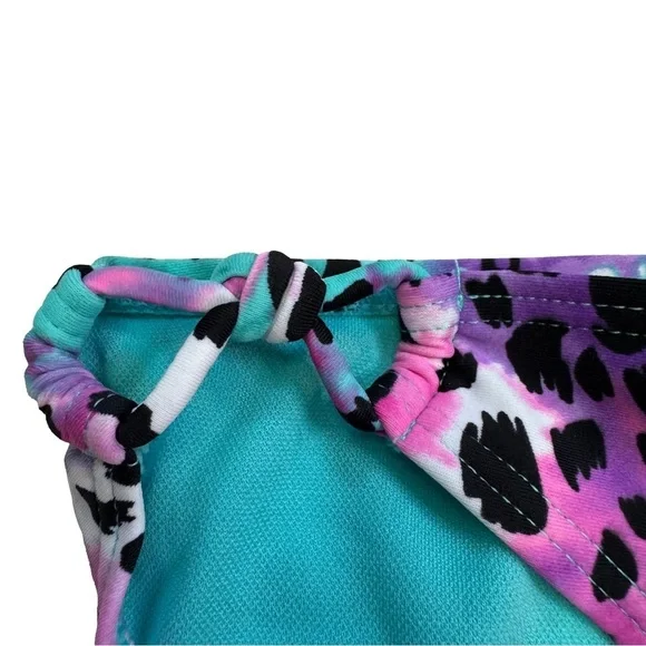 Xhilaration Multicolor Leopard Print Bikini Size Medium Sequins on Suit NWT - Picture 6 of 10